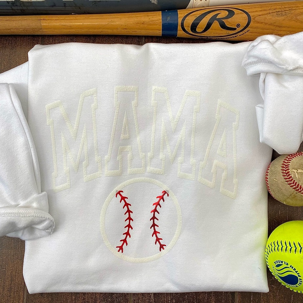 Baseball Mama Puff print sweatshirt